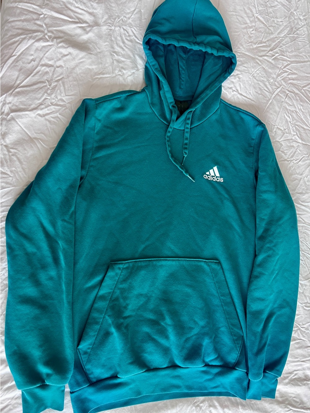 adidas Teal Pullover Hoodie with Logo